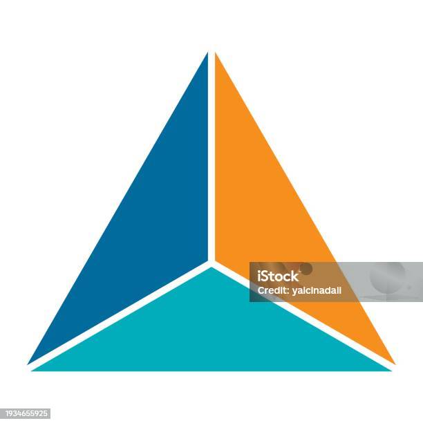 Triangle Inception Shape Colorful Triangle Shape Diagram Graphic Vector Illustrationinfographic ...