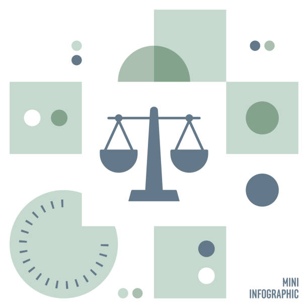 Justice Mini Infographic Design Justice mini infographic design with vector illustrations. election fraud stock illustrations
