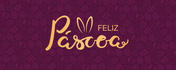 ilustrações de stock, clip art, desenhos animados e ícones de easter gold and purple banner design - color image colored background easter animal body part