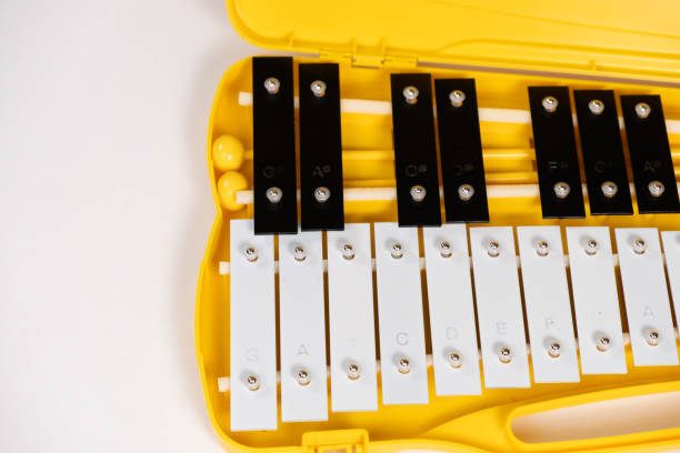 istock Metallophone, metal xylophone, percussion musical instrument on a white background 1934772170