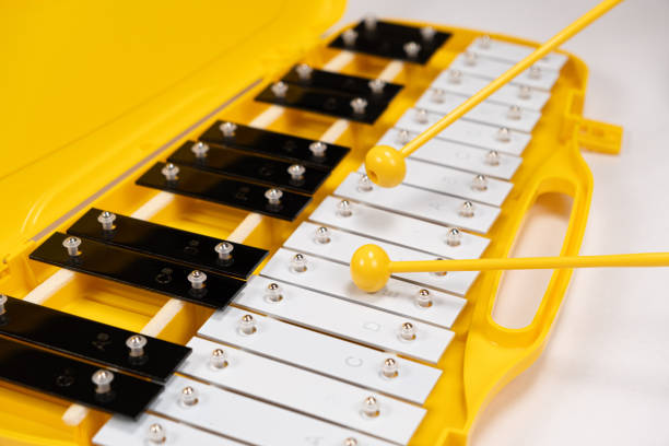 istock Metallophone, metal xylophone, percussion musical instrument on a white background 1934772709