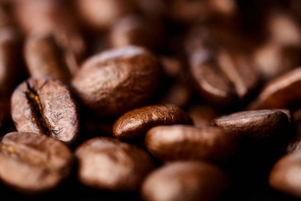 This macro photograph captures the rich, dark texture of ground coffee. The close-up perspective highlights the individual particles and the complex topography of the coffee grounds, creating a warm and inviting visual.