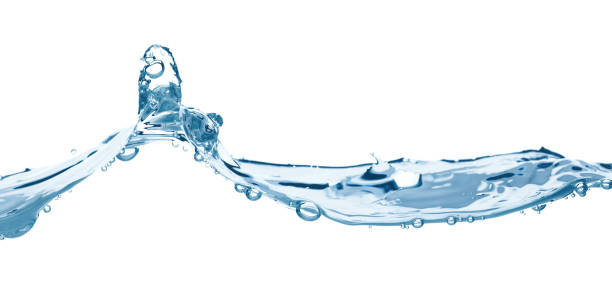 istock Water wave isolated on white background close-up, clean drinking water concept 1934807370