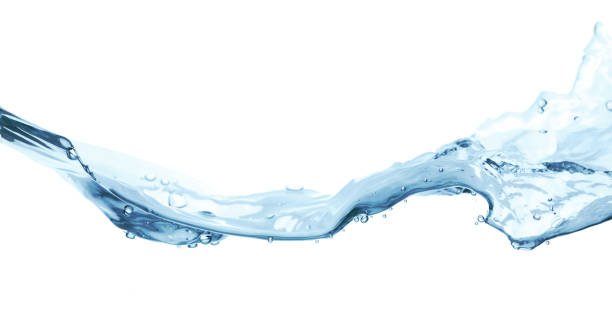 istock Water wave isolated on white background close-up, clean drinking water concept 1934807904