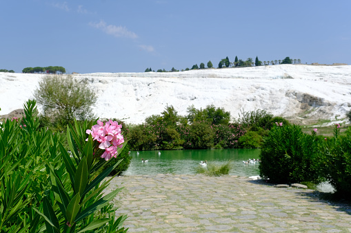 A view of Pamukkale travertines, Denizli