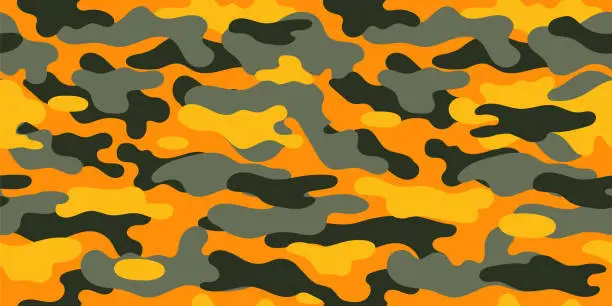 Vector illustration of Creative camouflage military pattern.