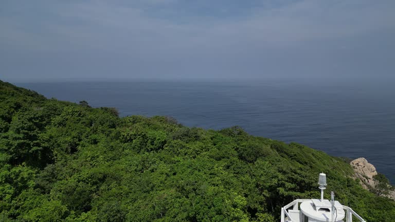 Drone video of Koh Tao Lighthouse bay, Ko Pha-ngan District, Surat Thani, Thailand