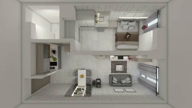 Free bedroom apartment floor plan design Stock Photos & Pictures ...
