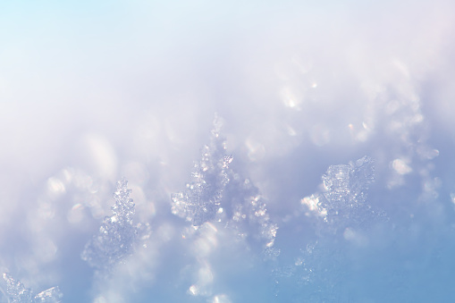 Ice crystal, blue texture background