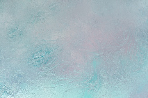 frozen glass, blue texture background