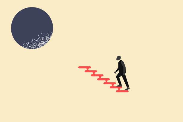 istock Businessman walking on stair step. concept of growth, promotion, opportunity 1935162956