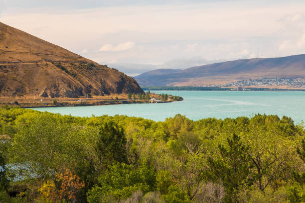 istock View of the biggest lake in Armenia, Sevan Lake. Mountain around. 1935163512