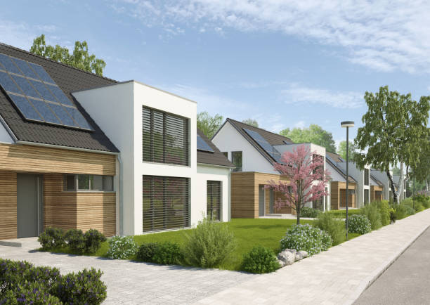 istock Row of modern houses 1935181363