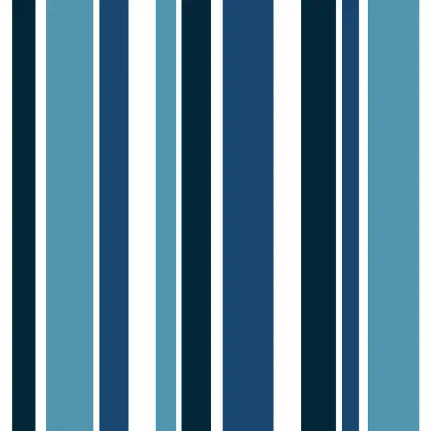 Vector illustration of Seamless cute vector pattern stripe illustrator balance strip patterns vertical blue background color strips different size blue background wallpaper.