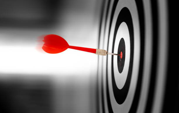 istock Dart in the center of dartboard 1935200032