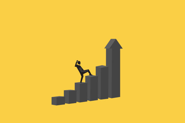 istock businessman step on top growing bar graph. concept of motivation, success, achievement , target, goal, and career. 1935231774