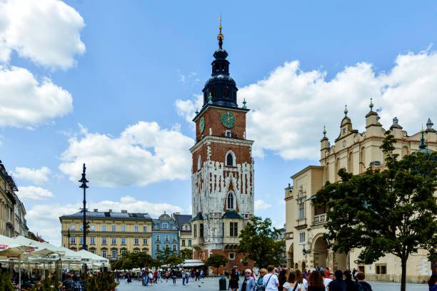 A fragment of the main square of the city - the medieval town square of the 13th century, surrounded by palaces and churches.