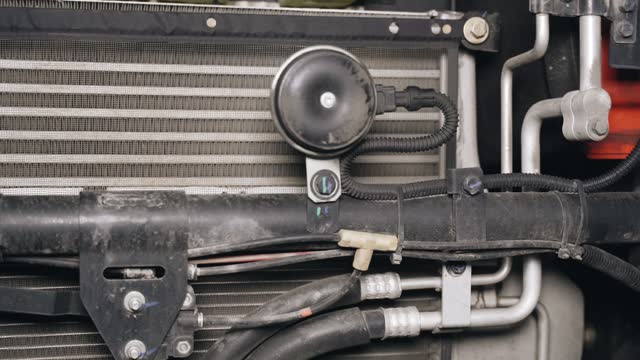 View of the cooling system, pipes and other equipment.
