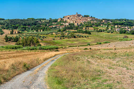 The picturesque village of Casale Marittimo, in the Province of Siena, Tuscany, Italy