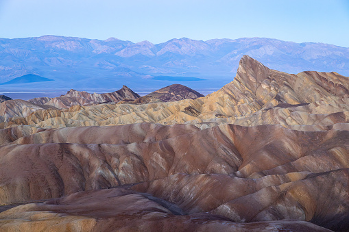 View of Manly Beacon from Zabriskie Point, Dath Valley National Park, California, United States