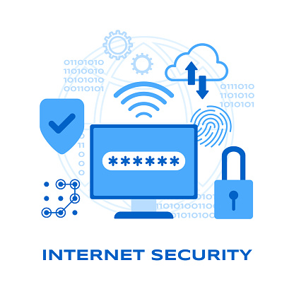 Internet Data Protection Internet Security Data Protection Concept Stock Illustration - Download ...