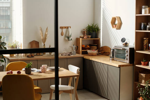 istock Corner of modern kitchen with counter 1935389936