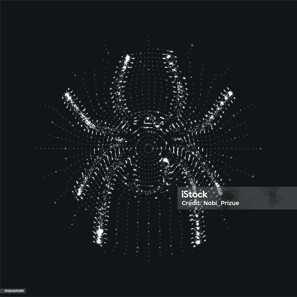 Abstract Spider Model Abstract Spider With White Particles Stock Illustration - Download ...