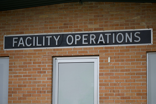 Entrance with Facility Operations sign