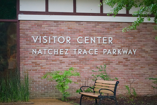Close up of Visitor Center on Natchez Trace Parkway