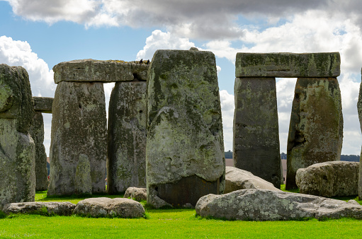 An image of the iconic Stonehenge, capturing the mystery and grandeur of this ancient monument set in the English countryside. The arrangement of these massive standing stones continues to fascinate and puzzle historians and visitors alike, making it one of the most famous prehistoric landmarks in the world.