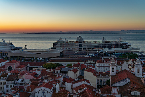 Primosten, Croatia - July 27, 2023: Fishing boats in Primosten old town port, Dalmatia, Croatia