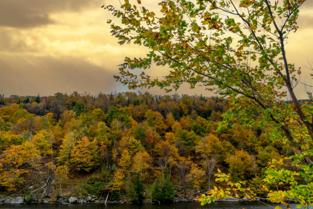 Great River Road - Autumn Color on Mississippi River at Guttenberg Iowa