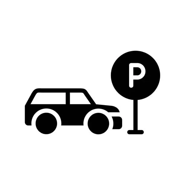 Vector illustration of Taxi Parking Icon