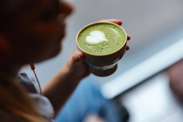 2,100+ Drinking Matcha Tea Stock Photos, Pictures & Royalty-Free Images - iStock | Woman drinking matcha tea
