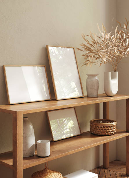 istock Frame mockup in farmhouse room interior background 1935953754