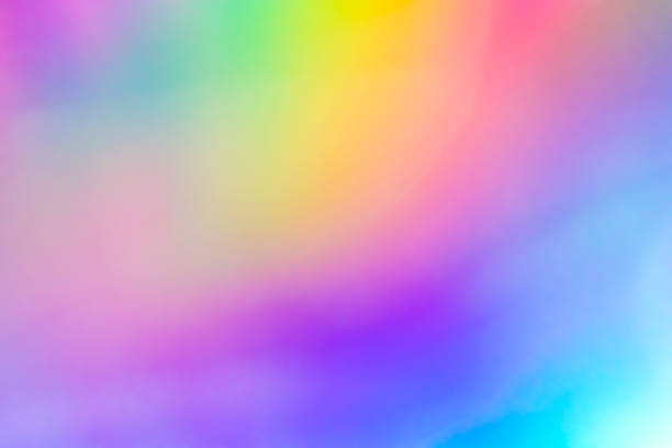 Abstract blur holographic rainbow foil iridescent background