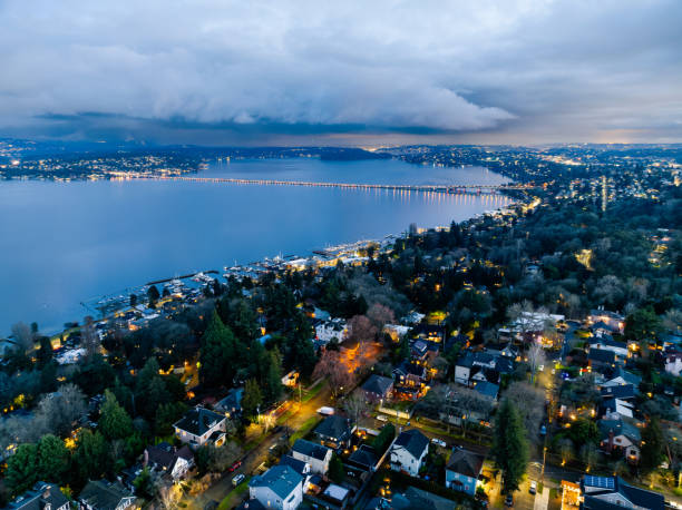 istock Waterfront Neighborhood At Dusk in Seattle Washington 1935984966