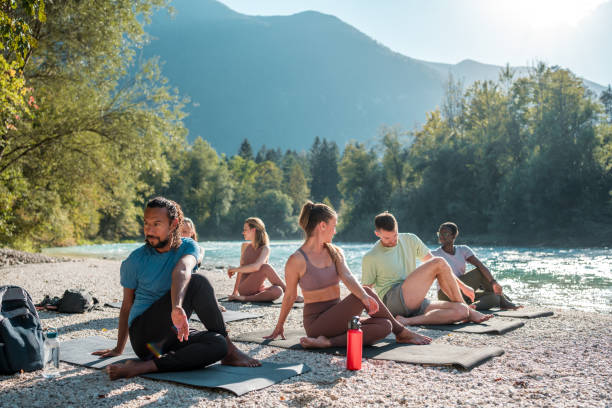 istock Riverbank Serenity Yoga Session 1935986021