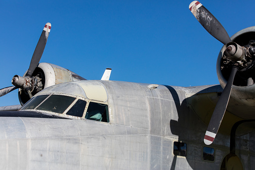 World War II era heavy bomber on a mission