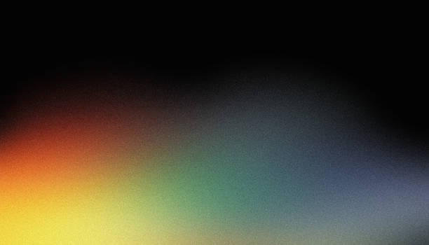 istock Orange yellow green glowing blurred noise texture grainy dark abstract background black backdrop copy space wide banner header poster design 1936107193