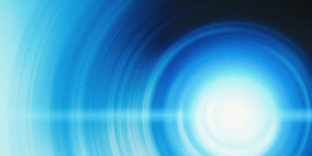 istock Blue abstract swirl vortex portal futuristic banner design shining star glowing light background grainy texture 1936108768