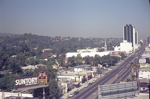 Los Angeles, California, USA, 1975. Hollywood Boulevard in Old Hollywood, Los Angeles