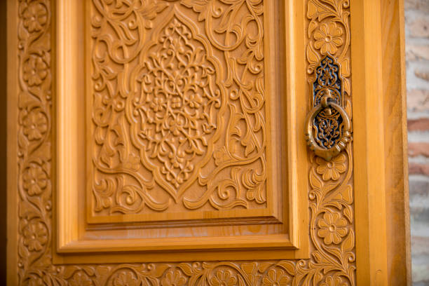 door knob in a good pattern wood