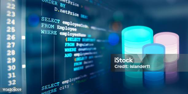 Developer Or Programmers Text Editor Showing Sql Structured Query ...