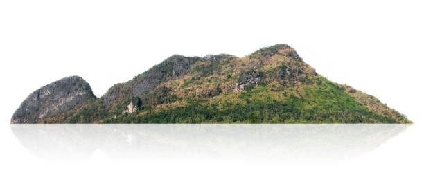 istock rock mountain hill with green forest isolate on white background 1936235024