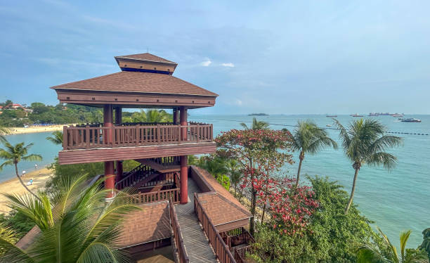 istock Palawan Beach and viewing tower, Sentosa in Singapore 1936290352