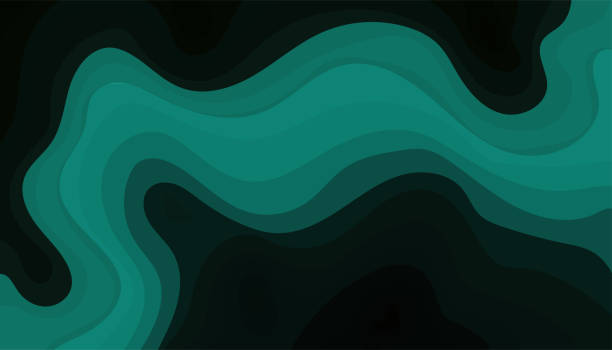 vektorgradient topographische fluidität stilisierte karte bedingte geographie ribbon linien abstrakter hintergrund - fluidity stock-grafiken, -clipart, -cartoons und -symbole