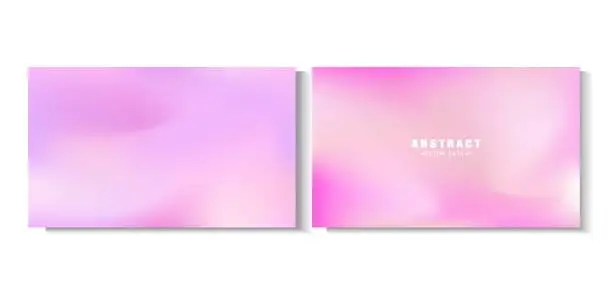 Vector illustration of Set of blurred background with modern abstract blurred color gradient patterns