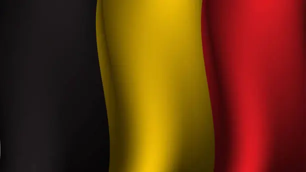 Vector illustration of belgium waving flag background design concept vector illustration