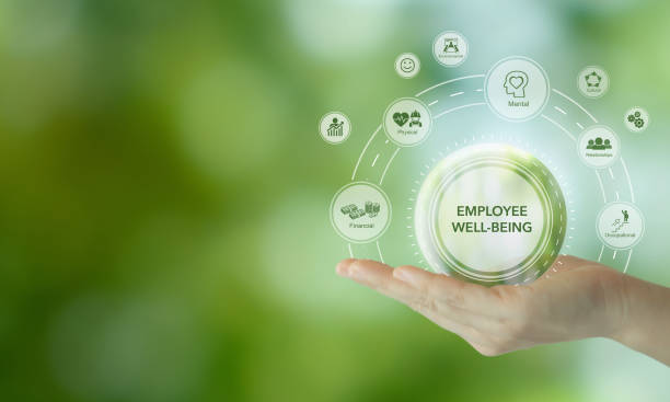 istock Employee wellbeing concept. Creating employee benefits and satisfaction programs. Fostering a positive work culture and employee engagement. The physical, mental and emotional health of employees. 1936356299